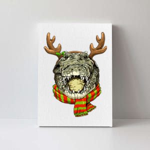 Christmas Crocodile Alligator Santa Clause Reindeer Xmas Canvas