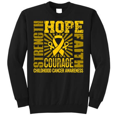 Childhood Cancer Awareness Hope Faith Strength Sweatshirt