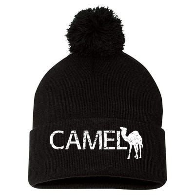 Camel Pom Pom 12in Knit Beanie
