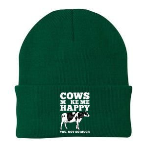 Cool Cow Art For Cow Farmer Dairy Cows Farm Animal Knit Cap Winter Beanie