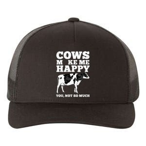 Cool Cow Art For Cow Farmer Dairy Cows Farm Animal Yupoong Adult 5-Panel Trucker Hat