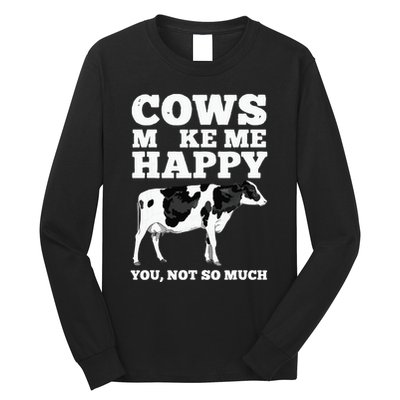 Cool Cow Art For Cow Farmer Dairy Cows Farm Animal Long Sleeve Shirt