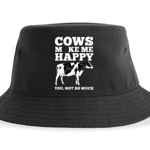 Cool Cow Art For Cow Farmer Dairy Cows Farm Animal Sustainable Bucket Hat