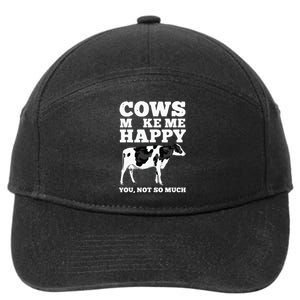 Cool Cow Art For Cow Farmer Dairy Cows Farm Animal 7-Panel Snapback Hat