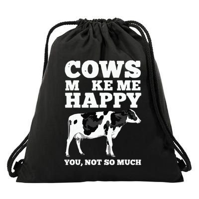 Cool Cow Art For Cow Farmer Dairy Cows Farm Animal Drawstring Bag