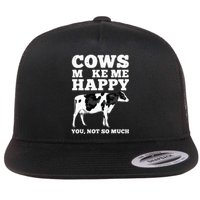 Cool Cow Art For Cow Farmer Dairy Cows Farm Animal Flat Bill Trucker Hat