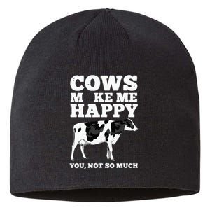 Cool Cow Art For Cow Farmer Dairy Cows Farm Animal Sustainable Beanie