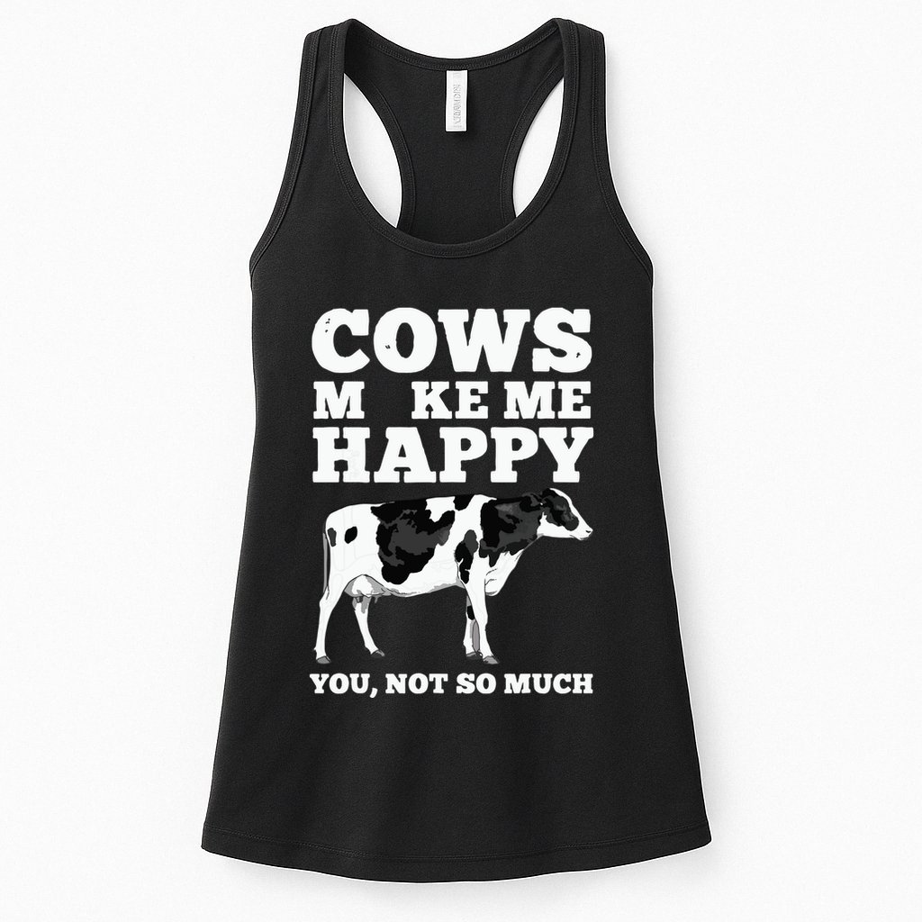 Cool Cow Art For Cow Farmer Dairy Cows Farm Animal Womens Tank Top