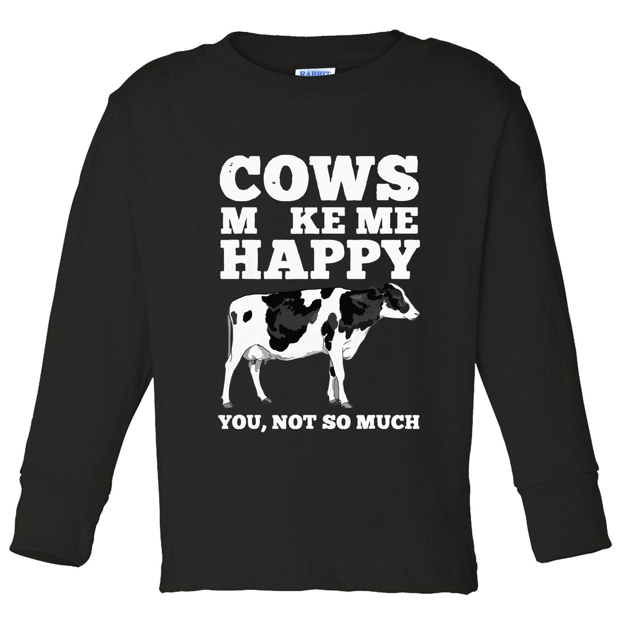 Cool Cow Art For Cow Farmer Dairy Cows Farm Animal Toddler Long Sleeve Shirt