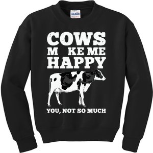 Cool Cow Art For Cow Farmer Dairy Cows Farm Animal Kids Sweatshirt