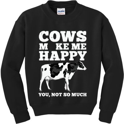 Cool Cow Art For Cow Farmer Dairy Cows Farm Animal Kids Sweatshirt