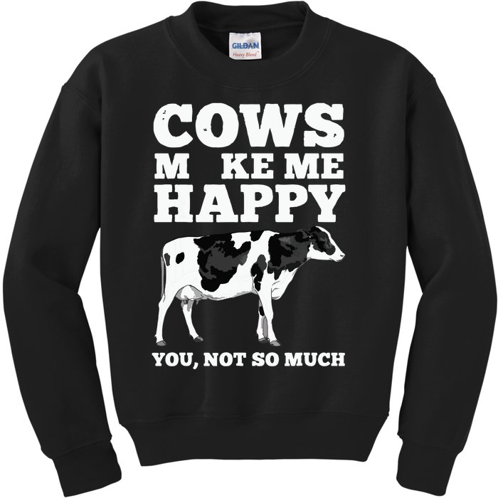 Cool Cow Art For Cow Farmer Dairy Cows Farm Animal Kids Sweatshirt