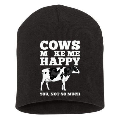 Cool Cow Art For Cow Farmer Dairy Cows Farm Animal Short Acrylic Beanie