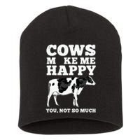 Cool Cow Art For Cow Farmer Dairy Cows Farm Animal Short Acrylic Beanie