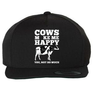 Cool Cow Art For Cow Farmer Dairy Cows Farm Animal Wool Snapback Cap