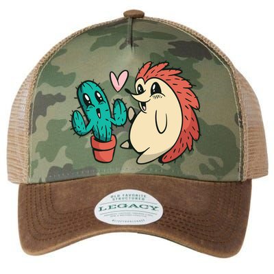 Cute Cactus And Hedgehog Legacy Tie Dye Trucker Hat