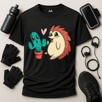 Cute Cactus And Hedgehog Cooling Performance Crew T-Shirt