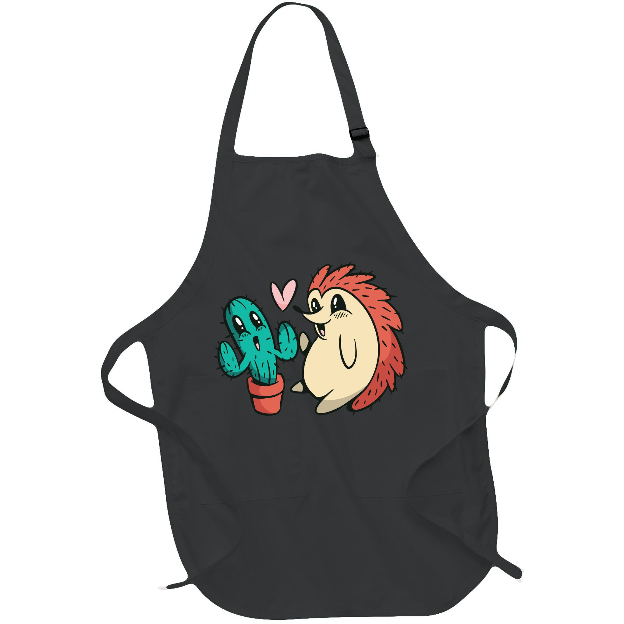 Cute Cactus And Hedgehog Apron
