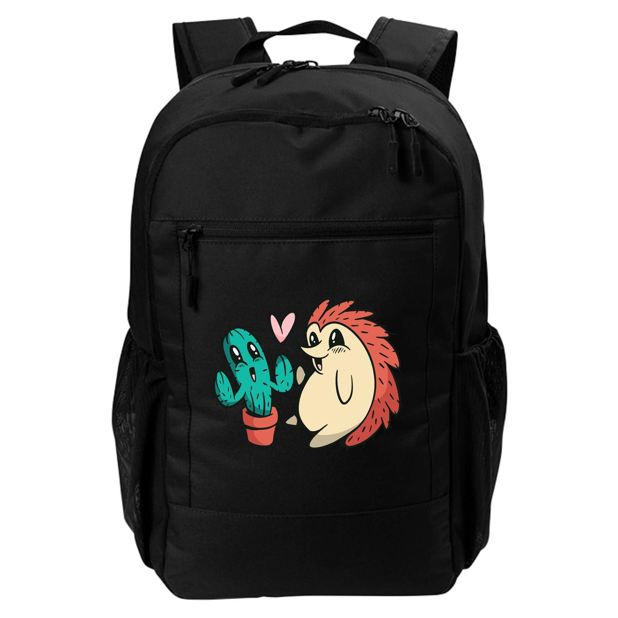 Cute Cactus And Hedgehog Backpack