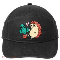 Cute Cactus And Hedgehog 7-Panel Snapback Hat