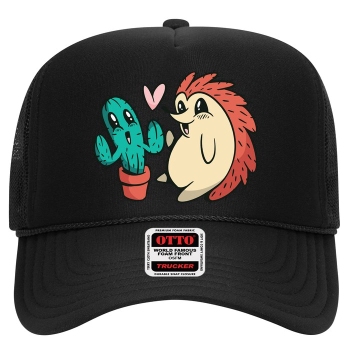 Cute Cactus And Hedgehog Trucker Hat