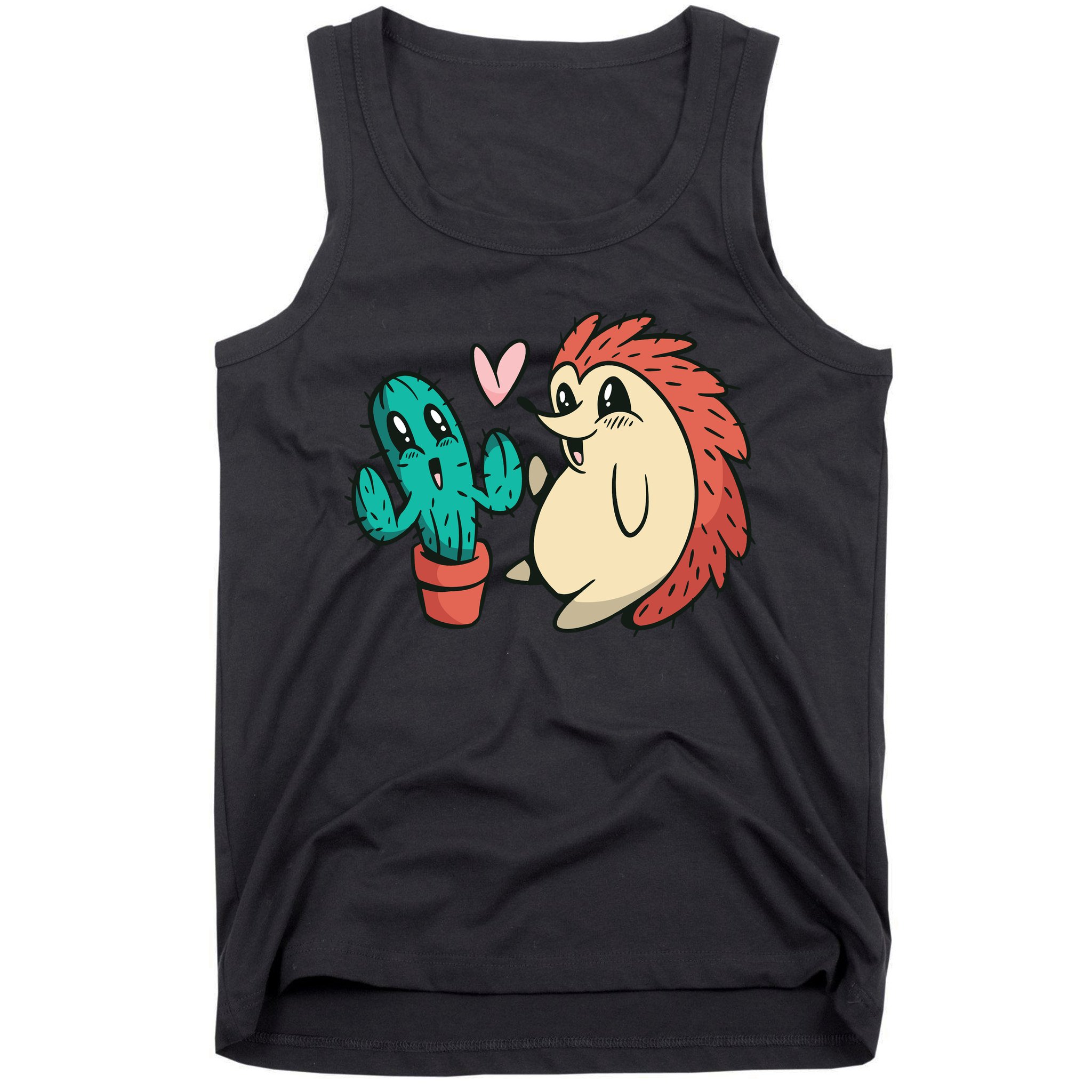 Cute Cactus And Hedgehog Tank Top