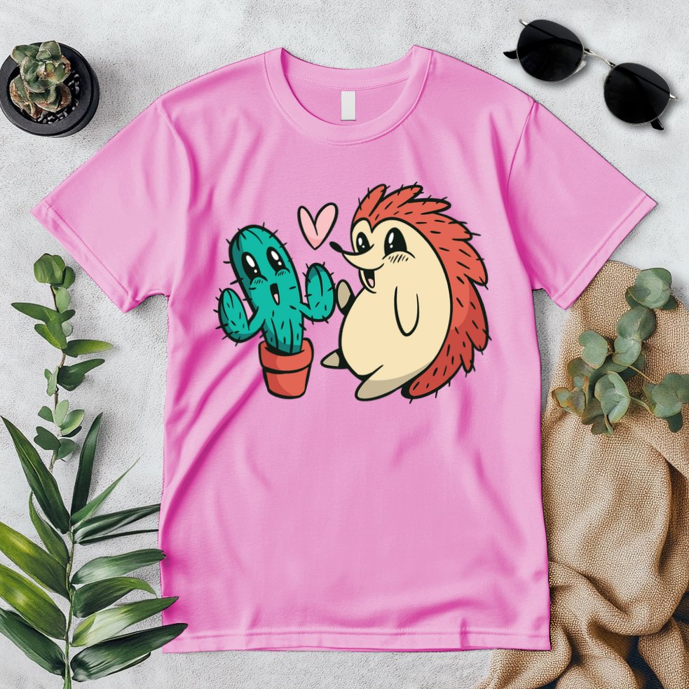 Cute Cactus And Hedgehog Premium T-Shirt