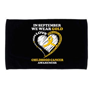 Childhood Cancer Awareness In September We Wear Gold Microfiber Hand Towel