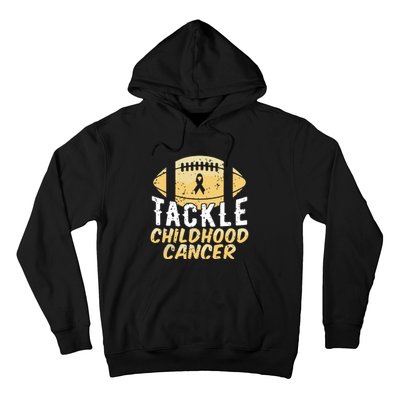 Childhood Cancer Awareness Tackle Childhood Cancer Football Hoodie