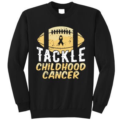 Childhood Cancer Awareness Tackle Childhood Cancer Football Sweatshirt