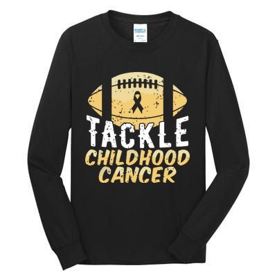 Childhood Cancer Awareness Tackle Childhood Cancer Football Tall Long Sleeve T-Shirt