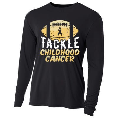 Childhood Cancer Awareness Tackle Childhood Cancer Football Cooling Performance Long Sleeve Crew