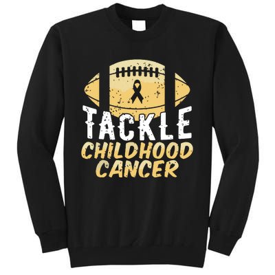 Childhood Cancer Awareness Tackle Childhood Cancer Football Tall Sweatshirt