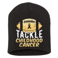 Childhood Cancer Awareness Tackle Childhood Cancer Football Short Acrylic Beanie