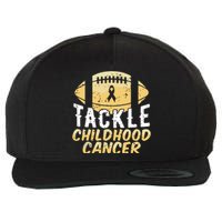 Childhood Cancer Awareness Tackle Childhood Cancer Football Wool Snapback Cap