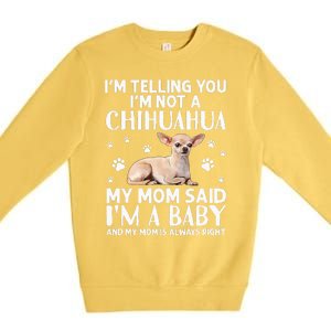 Cute Chihuahua Art For Women Mom Dog Breed Chihuahua Lovers Premium Crewneck Sweatshirt