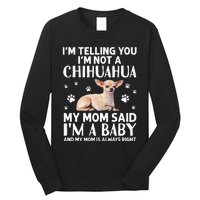 Cute Chihuahua Art For Women Mom Dog Breed Chihuahua Lovers Long Sleeve Shirt