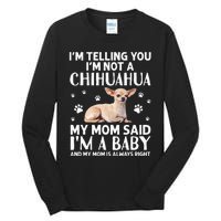 Cute Chihuahua Art For Women Mom Dog Breed Chihuahua Lovers Tall Long Sleeve T-Shirt