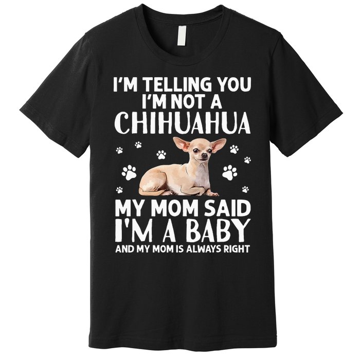 Cute Chihuahua Art For Women Mom Dog Breed Chihuahua Lovers Premium T-Shirt