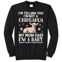 Cute Chihuahua Art For Women Mom Dog Breed Chihuahua Lovers Tall Sweatshirt