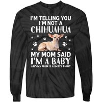 Cute Chihuahua Art For Women Mom Dog Breed Chihuahua Lovers Tie-Dye Long Sleeve Shirt