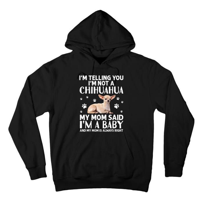 Cute Chihuahua Art For Women Mom Dog Breed Chihuahua Lovers Tall Hoodie