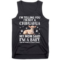 Cute Chihuahua Art For Women Mom Dog Breed Chihuahua Lovers Tank Top