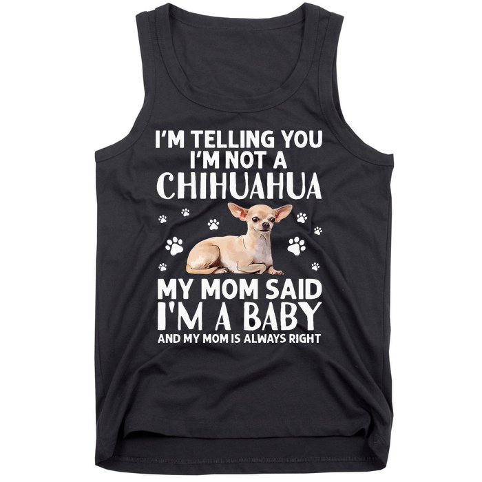 Cute Chihuahua Art For Women Mom Dog Breed Chihuahua Lovers Tank Top