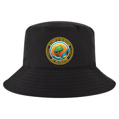 Climate Change Awareness Emblem Cool Comfort Performance Bucket Hat