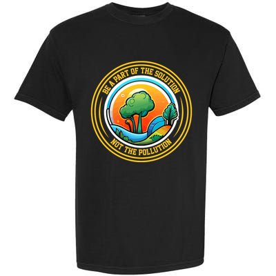 Climate Change Awareness Emblem Garment-Dyed Heavyweight T-Shirt