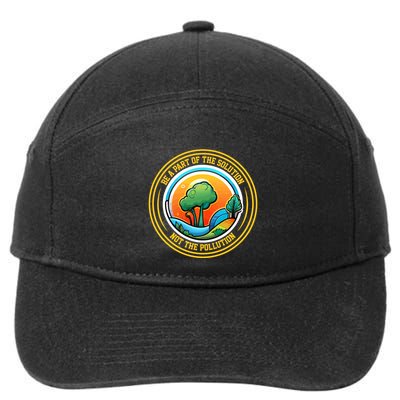 Climate Change Awareness Emblem 7-Panel Snapback Hat