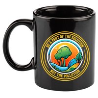 Climate Change Awareness Emblem 11oz C Handle Ceramic Mug