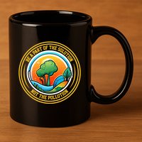 Climate Change Awareness Emblem 11oz C Handle Ceramic Mug