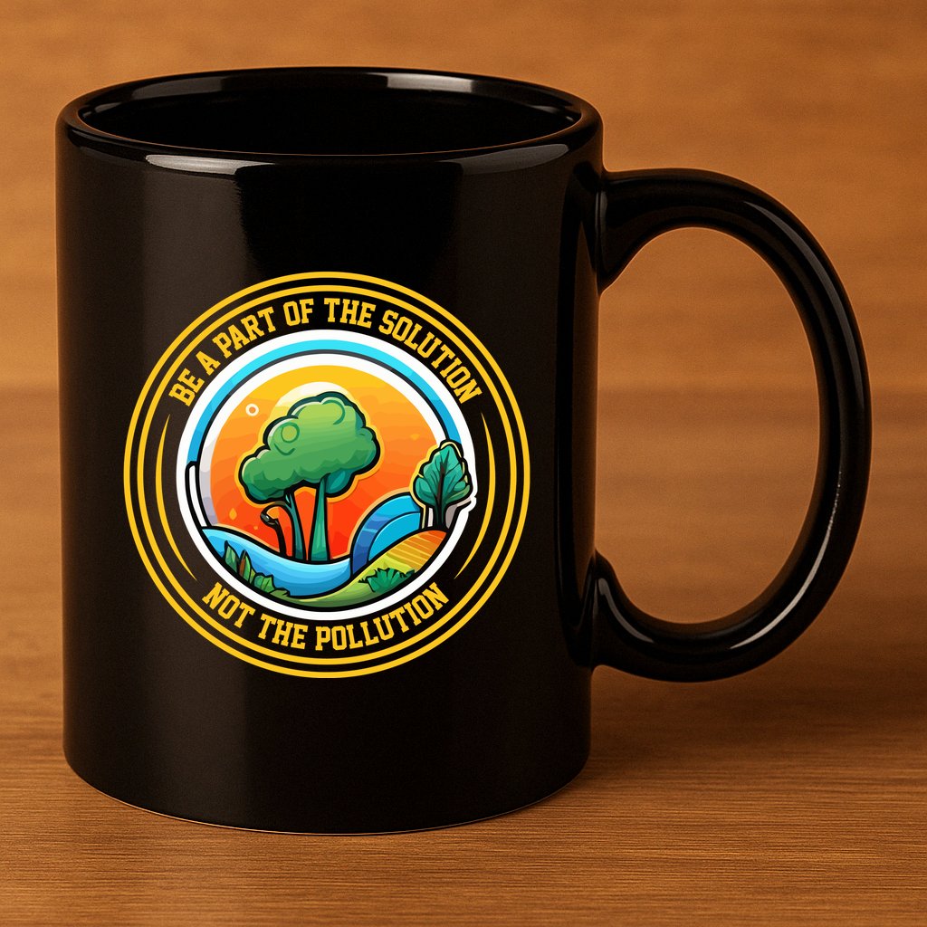 Climate Change Awareness Emblem 11oz C Handle Ceramic Mug